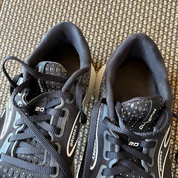 BROOKS GLYCERIN 20 Women’s Running Shoes SIZE 8 Black White Athletic Casual - Picture 8 of 11